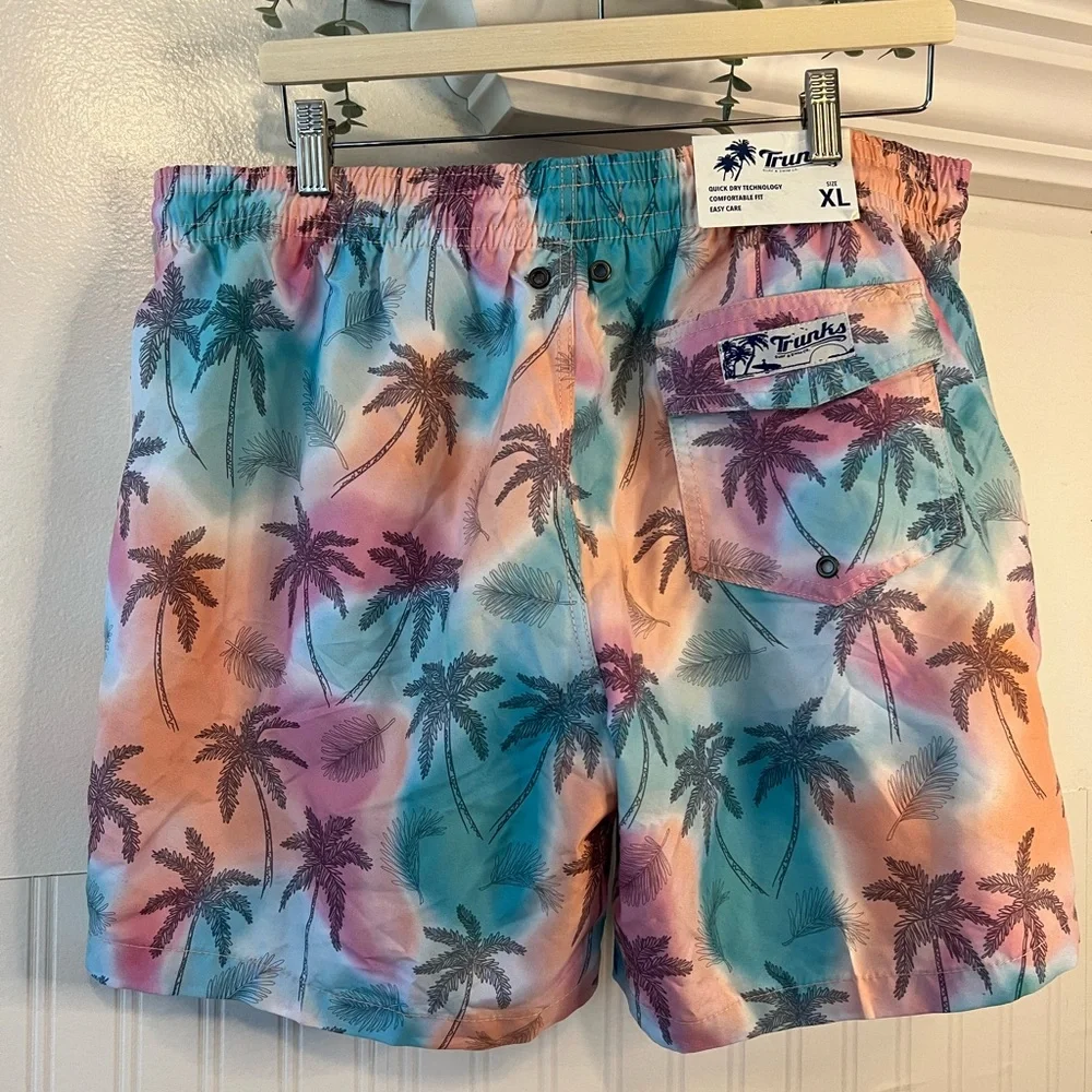 TRUNKS SURF & SWIM CO. Men’s Swim Shorts / Palm Trees / Tropical / Size: XL